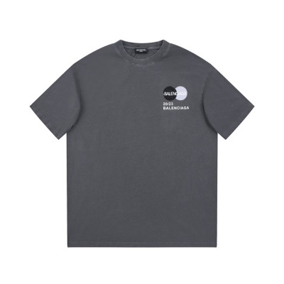 발렌시아가 남성 그레이 크루넥 반팔티 - Balenciaga Mens Gray Short sleeved Tshirts - ba452x