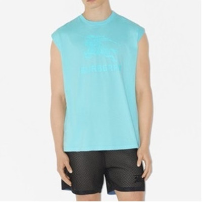 버버리 남성 블루 크루넥 나시 - Burberry Mens Blue Sleeveless Tshirts - bu195x