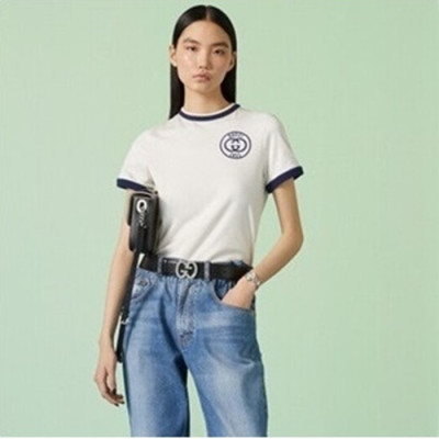 구찌 여자 크루넥 반팔티 - Gucci Womens Round Tshirt - gu737x