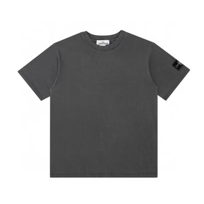 스톤아일랜드 남성 그레이 크루넥 반팔티 - Stone Island Mens Gray Tshirts - st81x