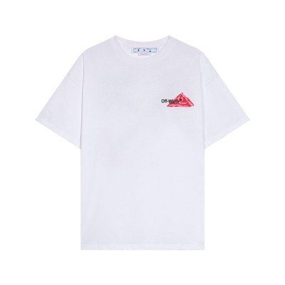 오프화이트 남성 모던 화이트 반팔티 - Off white Mens White Short sleeved Tshirts - of56x