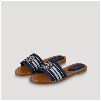 루이비통 여성 네이비 슬리퍼 - Louis vuitton Womens Navy Slippers - lv1173x