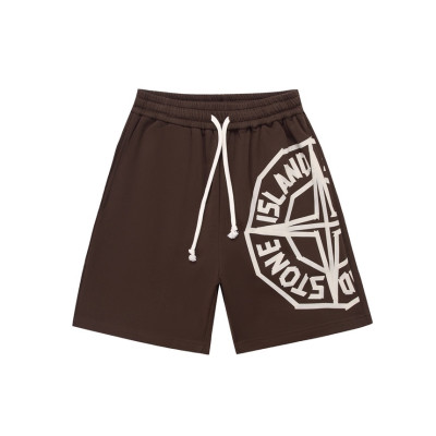 스톤아일랜드 남성 캐쥬얼 브라운 반바지 - Stone Island Mens Brown Half-pants - st82x