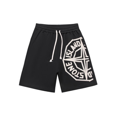 스톤아일랜드 남성 캐쥬얼 블랙 반바지 - Stone Island Mens Black Half-pants - st83x