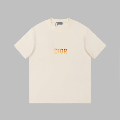 디올 남성 아이보리 크루넥 반팔티 - Dior Mens Ivory Short sleeved Tshirts - di516x