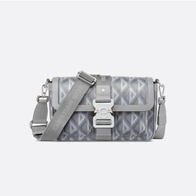 디올 남성 그레이 다이아 메신저백 - Dior Mens Gray Cross Bag - di528x