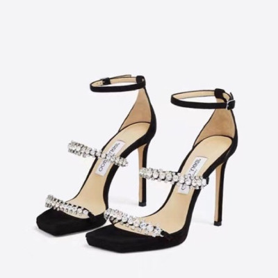 지미츄 여성 블랙 샌들 - Jimmy Choo Womens Black Sandals - ji25x