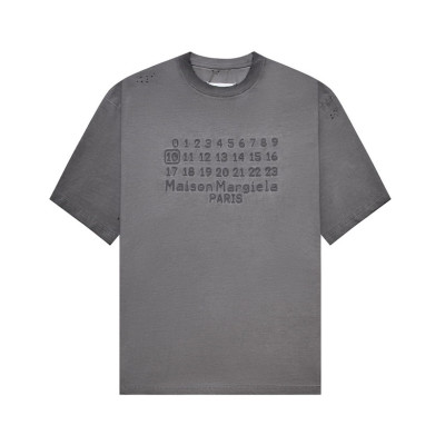 메종마르지엘라 남/녀 크루넥 그레이 반팔티 - Maison Margiela Unisex Gray Tshirts - mai197x