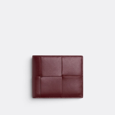 보테가베네타 남성 버건디 반지갑 - Bottega Veneta Mens Burgundy Half Wallet - bv104x