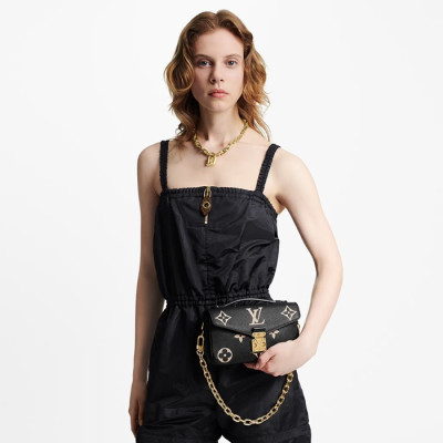 루이비통 여성 블랙 포쉐트 - Louis vuitton Womens Black Shoulder Bag - lv1555x