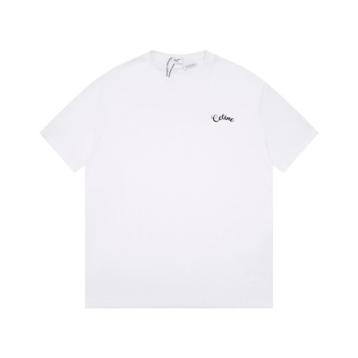 셀린느 남성 크루넥 화이트 반팔티 - Celine Mens White Short sleeved T-shirts - ce181x