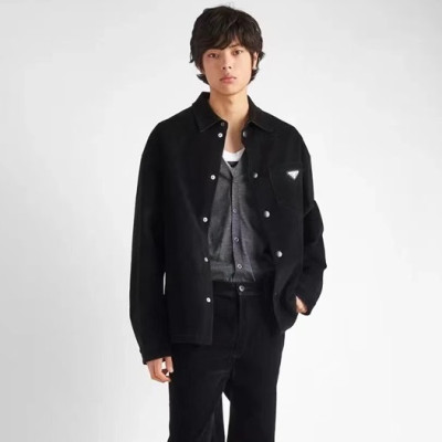 프라다 남성 모던 블랙 자켓 - Prada Mens Black Jackets - pr624x