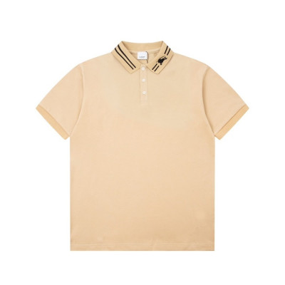 버버리 남성 베이지 크루넥 반팔티 - Burberry Mens Beige Short Sleeved Tshirts - bu215x