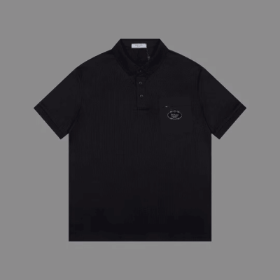 프라다 남성 블랙 폴로 반팔티 - Prada Mens Black Short sleeved Tshirts - pr628x