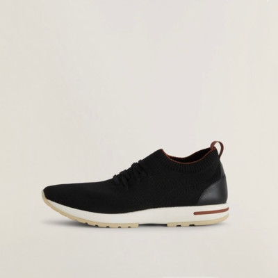 로로피아나 남성 블랙 스니커즈 - Loro Piana Mens Black Sneakers - lp11x