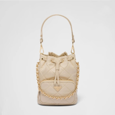 프라다 여성 베이지 버킷백 - Prada Womens Beige Bucket Bag - pr652x