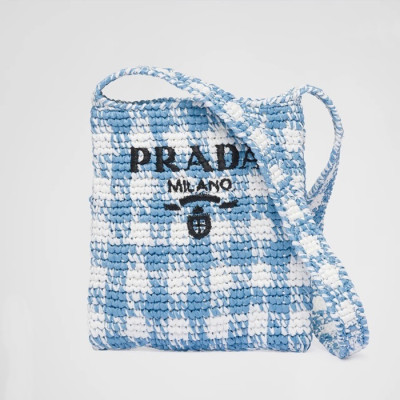 프라다 여성 블루 라탄백 - Prada Womens Blue Shoulder Bag - pr657x