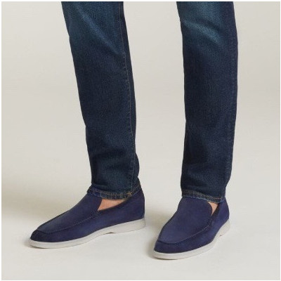 로로피아나 남성 네이비 로퍼 - Loro Piana Mens Navy Loafer - lp17x