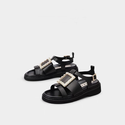 로저비비에 여성 블랙 샌들 - Roger Vivier Womens Black Sandals - vi09x