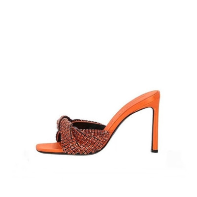 세르지오 로시 여성 오렌지 뮬 - Sergio Rossi Womens Orange Mule - se02x