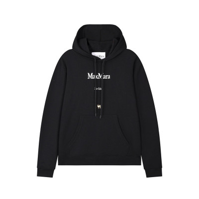 막스마라 남/녀 캐쥬얼 블랙 후드티 - Maxmara Unisex Black Hoodie - max112x