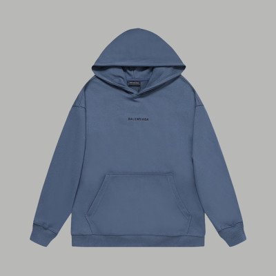 발렌시아가 남/녀 블루 후드티 - Balenciaga Unisex Blue Hoodie - ba552x