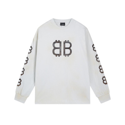 발렌시아가 남/녀 화이트 맨투맨 - Balenciaga Unisex White Tshirts - ba556x