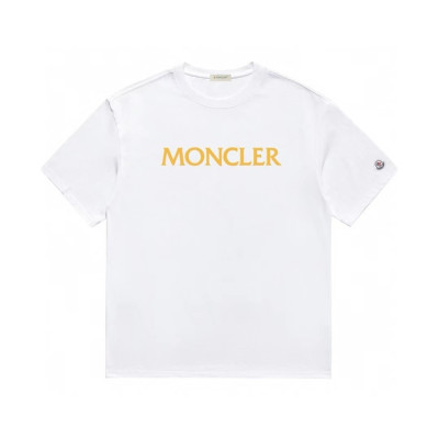 몽클레어 남성 화이트 크루넥 반팔티 - Moncler Mens White Tshirts - mo156x