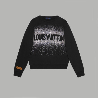 루이비통 남/녀 블랙 맨투맨 - Louis vuitton Unisex Black Tshirts - lv1762x