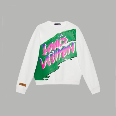 루이비통 남/녀 화이트 맨투맨 - Louis vuitton Unisex White Tshirts - lv1764x