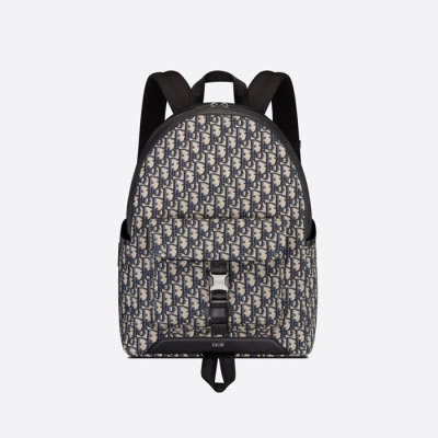 디올 남성 익스플로러 오블리크 자카드 백팩 【매장-380만원대】 - Dior Mens Navy Back Pack - di642x