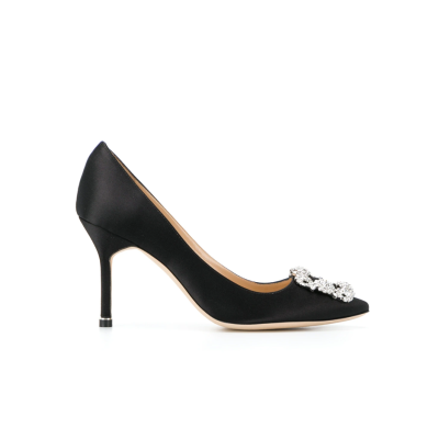 마놀로블라닉 여성 한기시 90 새턴 펌프스 【매장-200만원대】 - Manolo Blahnik Womens Black Pumps- mb01x