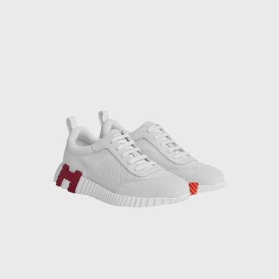 에르메스 남/녀 바운싱 메쉬 화이트/레드/오렌지 스니커즈 【매장-150만원대】 - Hermes Unisex White Sneakers - he262x