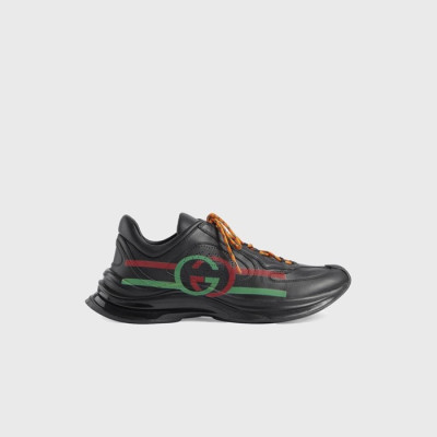 구찌 남/녀 런 블랙 스니커즈 【매장-160만원대】 - Gucci Unisex Black Sneakers - gu973x