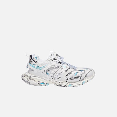 발렌시아가 남/녀 트랙 그래피티 화이트 스니커즈 【매장-180만원대】 - Balenciaga Unisex White Sneakers - ba589x