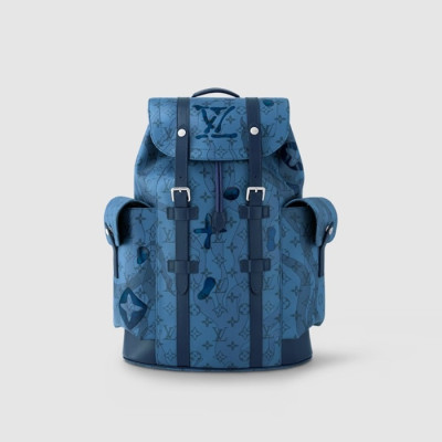 루이비통 남성 크리스토퍼 MM 백팩 M22636 - Louis vuitton Mens Blue Back Pack - lv1846x