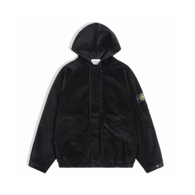 스톤아일랜드 남성 캐쥬얼 블랙 자켓 - Stone Island Mens Black Jackets - st89x