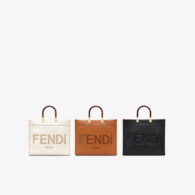 펜디 남/녀 선샤인 미디엄 블랙 가죽 쇼퍼8BH386【매장-400만원대】 - Fendi Unisex Tote Bag - fe501x