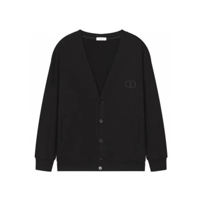 디올 남성 블랙 브이넥 가디건 - Dior Mens Black Cardigan - di697x