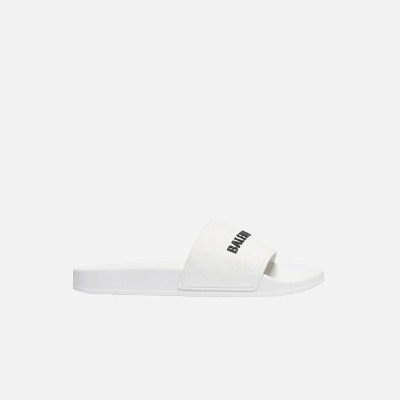 발렌시아가 남성 화이트 풀 슬라이드 샌들 【매장-80만원대】 - Balenciaga Mens White Slippers - ba634x