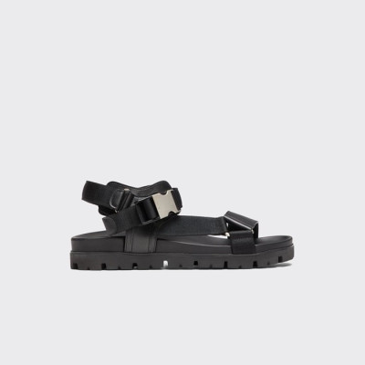 프라다 남성 스포티 가죽 나일론 테이프 샌들 【매장-150만원대】 - Prada Mens Black Sandals - pr737x