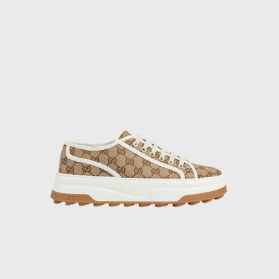 구찌 여성 더블G 인터로킹 스니커즈 【매장-140만원대】 - Gucci Womens Beige Sneakers - gu999x