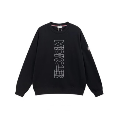 몽클레어 남성 블랙 크루넥 긴팔티 - Moncler Mens Black Tshirts - mo190x