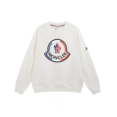 몽클레어 남성 화이트 크루넥 긴팔티 - Moncler Mens White Tshirts - mo191x