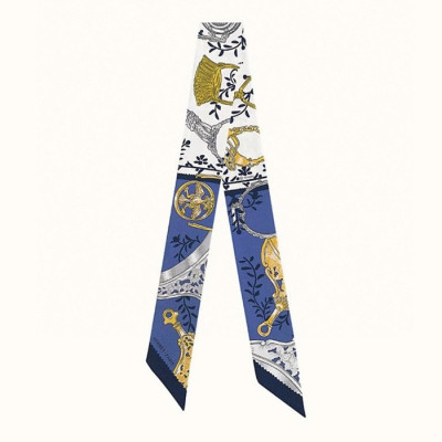 에르메스 여성 Etriers Remix 트윌리 블루 【매장-60만원대】 - Hermes Womens Blue Scarf - acc340x