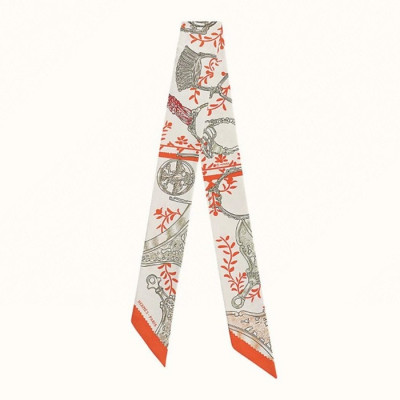 에르메스 여성 Etriers Remix 트윌리 크림색 【매장-60만원대】 - Hermes Womens Cream Scarf - acc341x