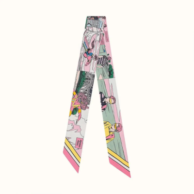 에르메스 여성 WOW 트윌리 핑크 【매장-60만원대】 - Hermes Womens Pink Scarf - acc356x