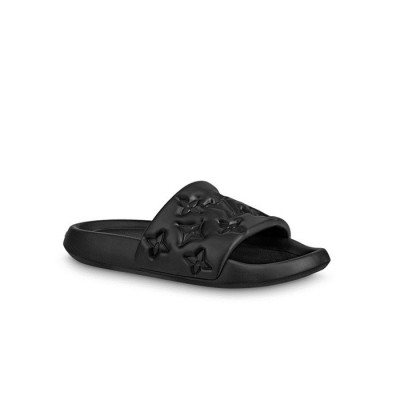 루이비통 남/녀 워터프런트 블랙 뮬 슬리퍼 【매장-100만원대】 - Louis vuitton Unisex Black Slippers - lv1907x