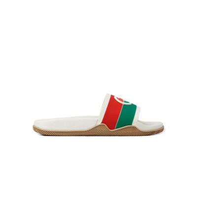 구찌 남/녀 인터로킹 GG 아이보리 슬라이드 샌들 【매장-80만원대】 - Gucci Unisex Ivory Slippers - gu1017x