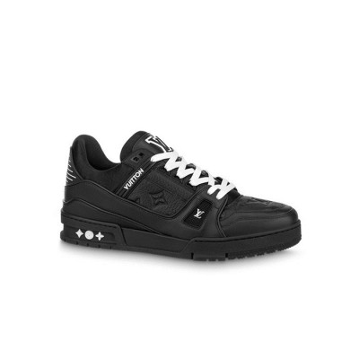 루이비통 LV 남성 트레이너 올블랙 스니커즈 【매장-190만원대】 - Louis vuitton Mens Black Sneakers - lv1924x